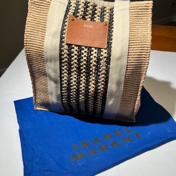 ISABEL MARANT striped straw tote - Picture 3 of 8
